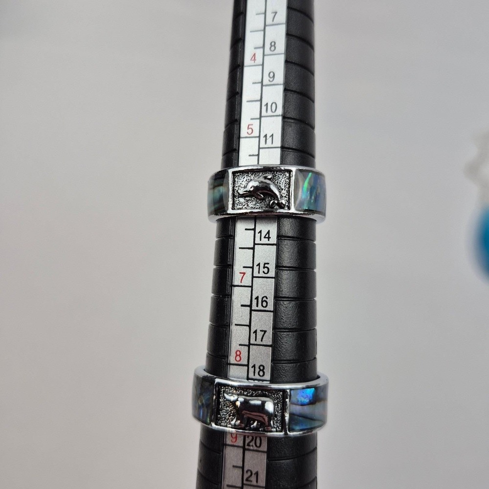 Blue Boho Jewelry Lot Necklace Earrings Rings Dolphin Bear Dog Animal Set‎ - Picture 14 of 16